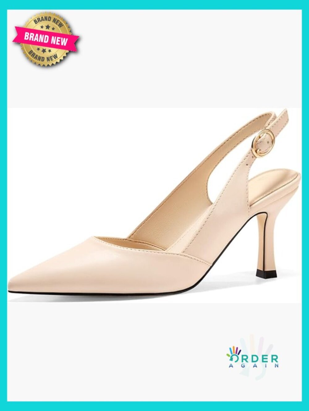 Slingback Kitten Heels Closed Pointed Toe Backless Wedding Party Pumps